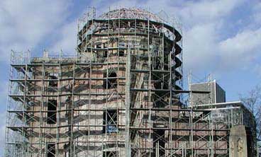 New dome with scaffolding